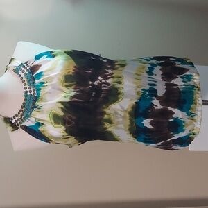 APT. 9 Size S  Embellished Collar Halter Top 2 Button Neck Closure